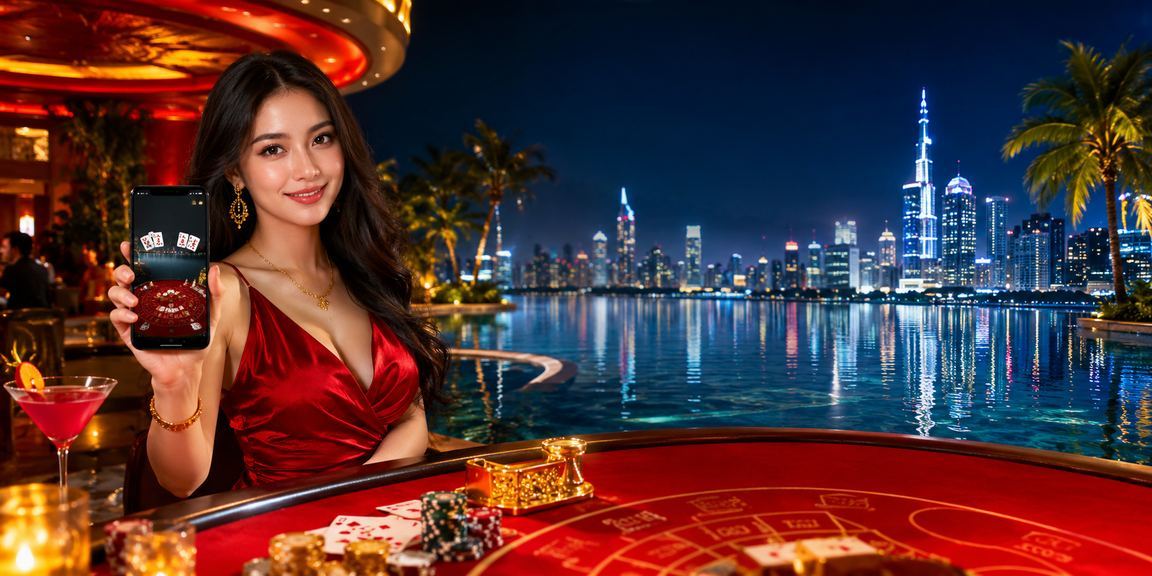 Người chơi Baccarat tại TP.HCM trong không gian casino hiện đại — phong cách thành thị
