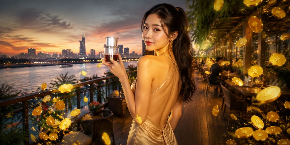 Người chơi kiểm tra game và khuyến mãi hoàn tiền tại quán cà phê Sài Gòn